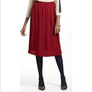 Anthropologie, Hi there by Karen Walker, pleated polka dot, midi skirt